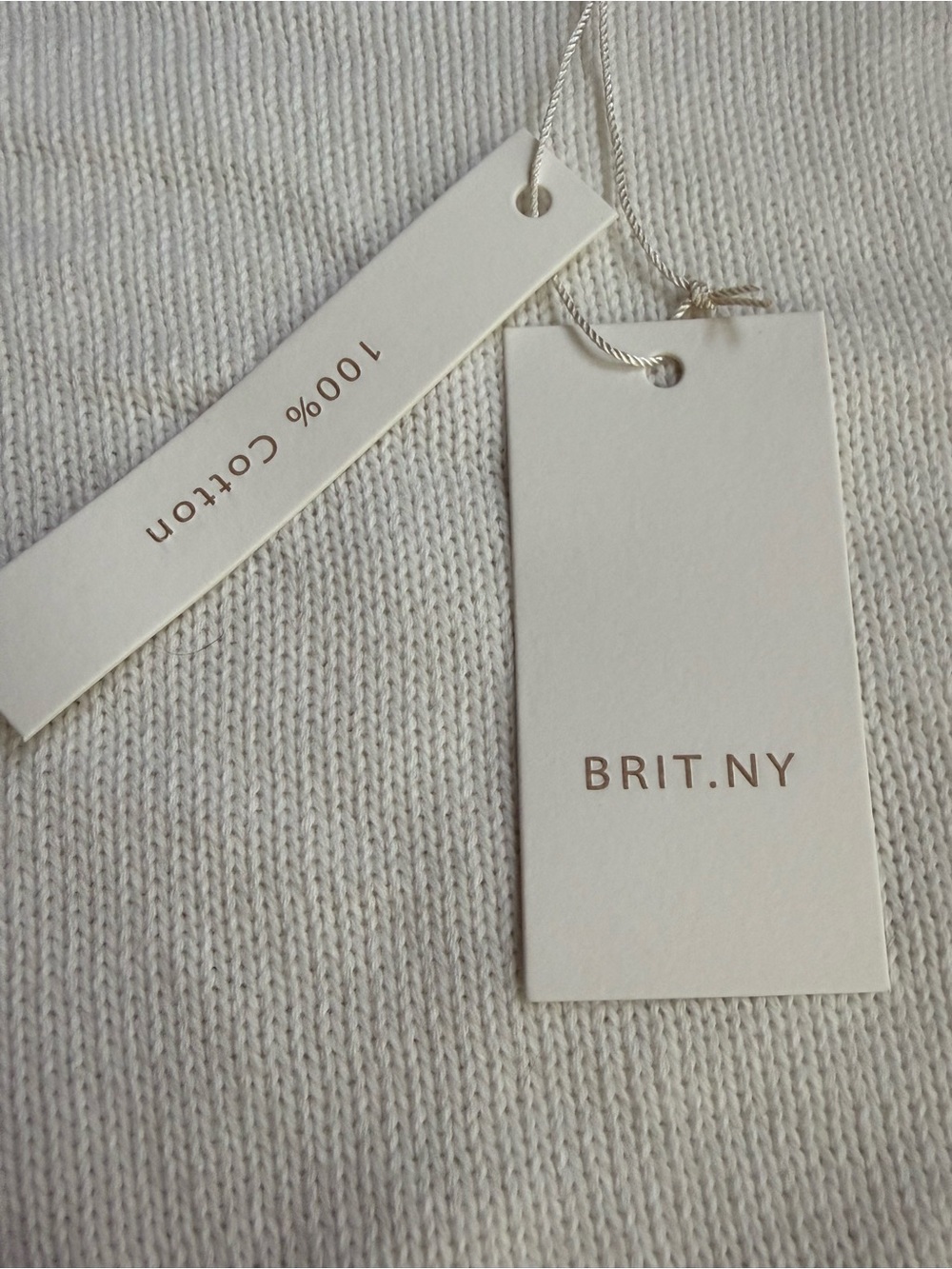 NWT BRIT.NY Tennis Love Embroidered Cotton Sweater & Scrunchie Set S - Picture 4 of 11